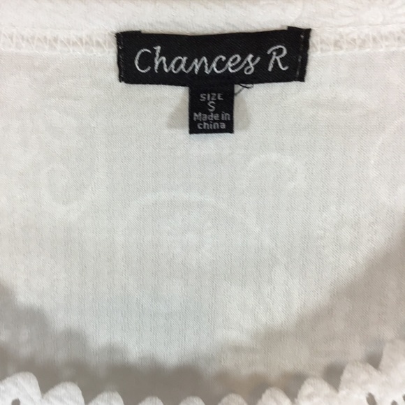 Chances R White Small With Cut Work Detailing - Picture 3 of 6